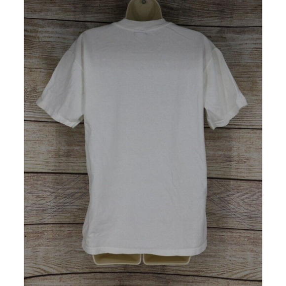VINTAGE Time 2 Celebrate Womens Sz Medium Crew Neck Oversize T-Shirt White Heart - Picture 6 of 7